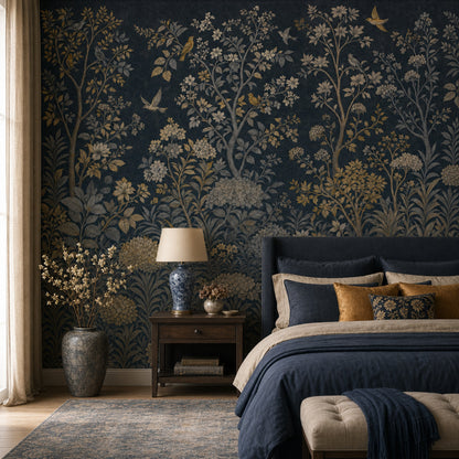 Botanical Wallpaper Vintage Toile Wall Mural