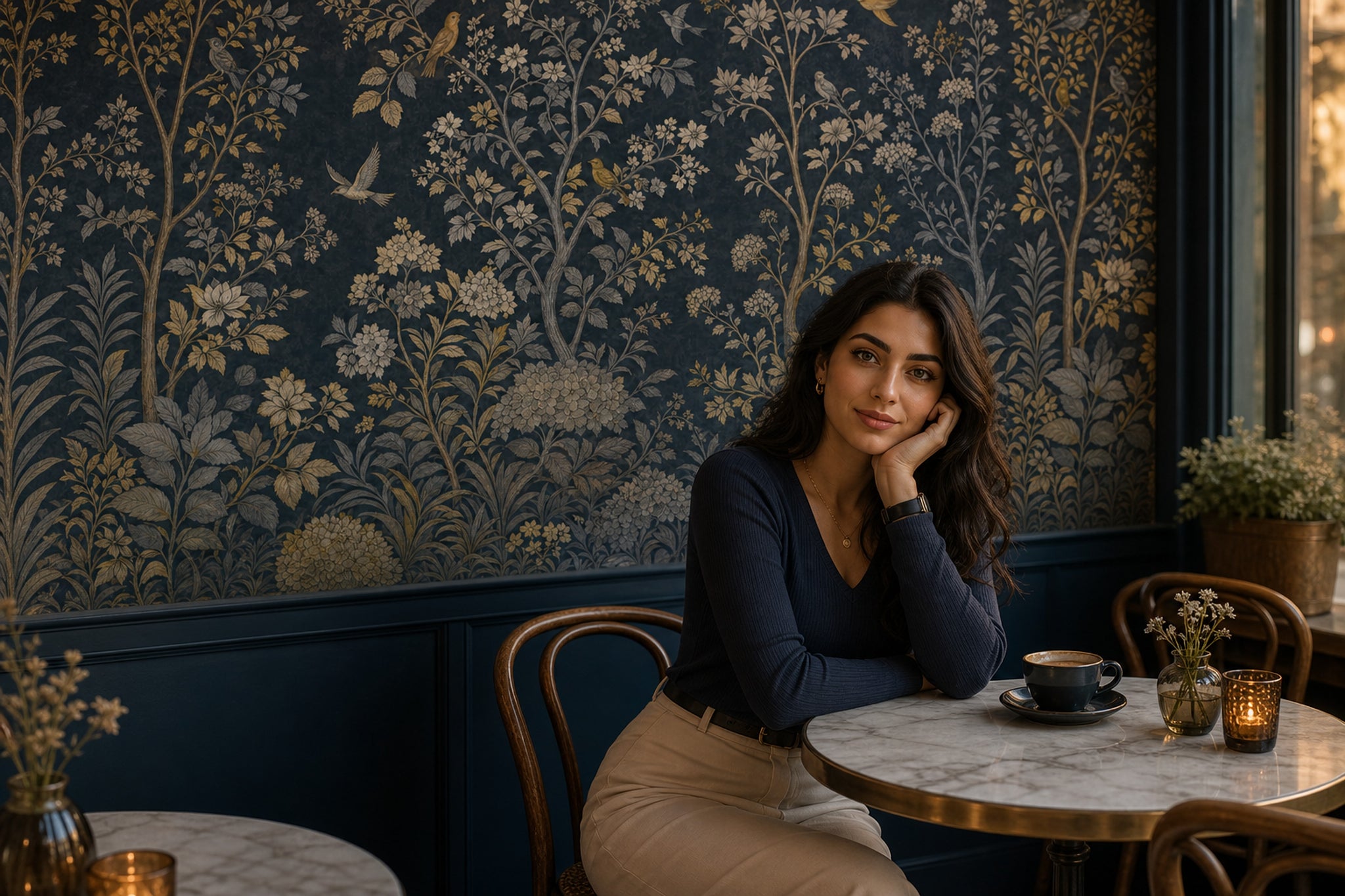 Botanical Wallpaper Vintage Toile Wall Mural