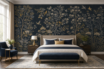 Botanical Wallpaper Vintage Toile Wall Mural
