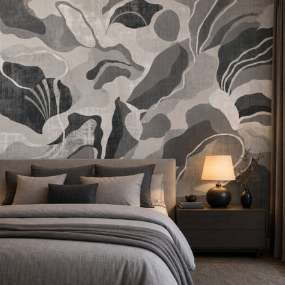 Organic Shapes Wallpaper Abstract Camouflage Removable Wall Decor