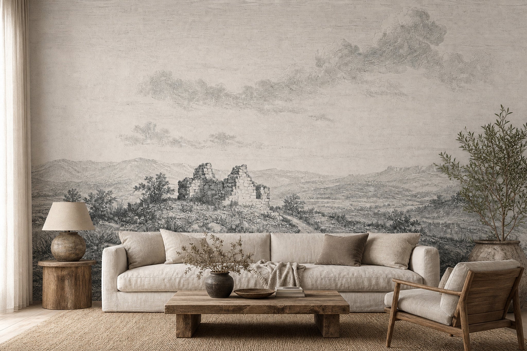 Cloudy Sky Wallpaper Walls Wall Mural