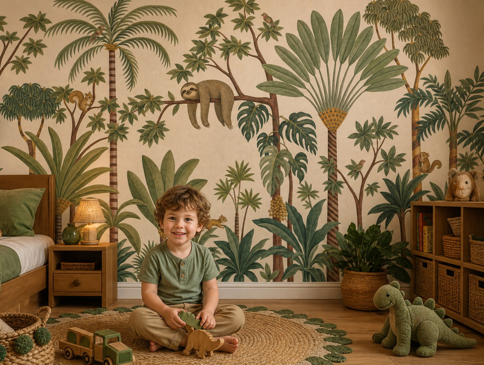 Paper Texture Wallpaper Tropical Botanical Wall Mural