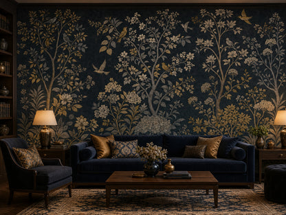 Botanical Wallpaper Vintage Toile Wall Mural