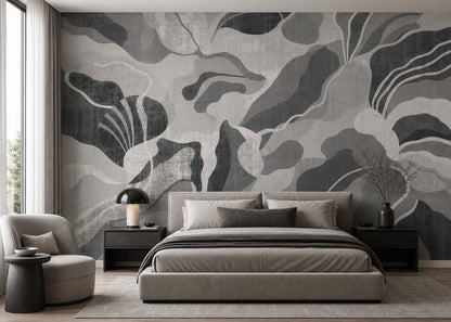 Organic Shapes Wallpaper Abstract Camouflage Removable Wall Decor
