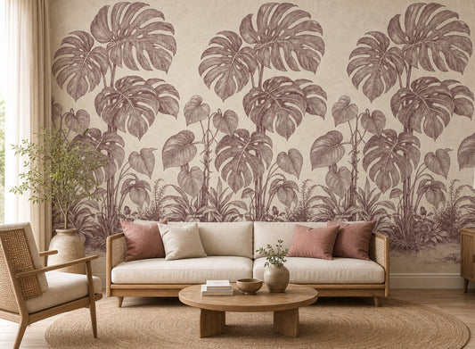 Vintage Tropical Wallpaper Tropical Removable Tropical Wall Decor