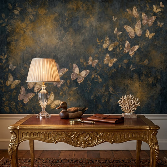 Vintage Botanical Wallpaper Butterflies Removable Birds Wall Decor