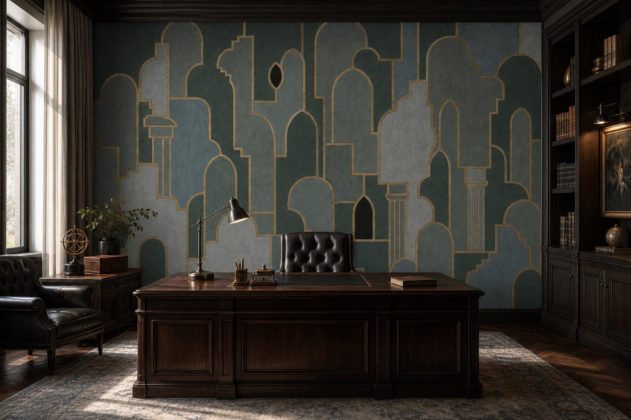 Muted Green Wallpaper Olive Forest Green Wall Mural
