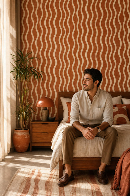Abstract Pattern Wallpaper Modern Abstract Warm Decorative Mural