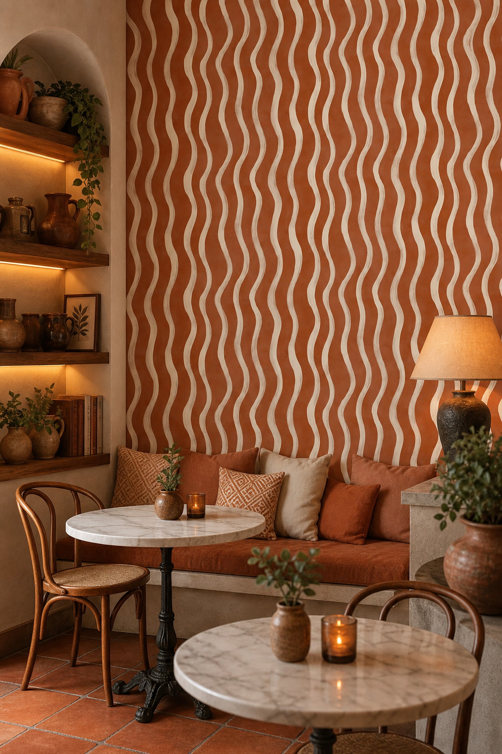 Abstract Pattern Wallpaper Modern Abstract Warm Decorative Mural