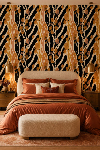 Animal Print Wallpaper Zebra Stripes Removable Abstract Wall Double Roll