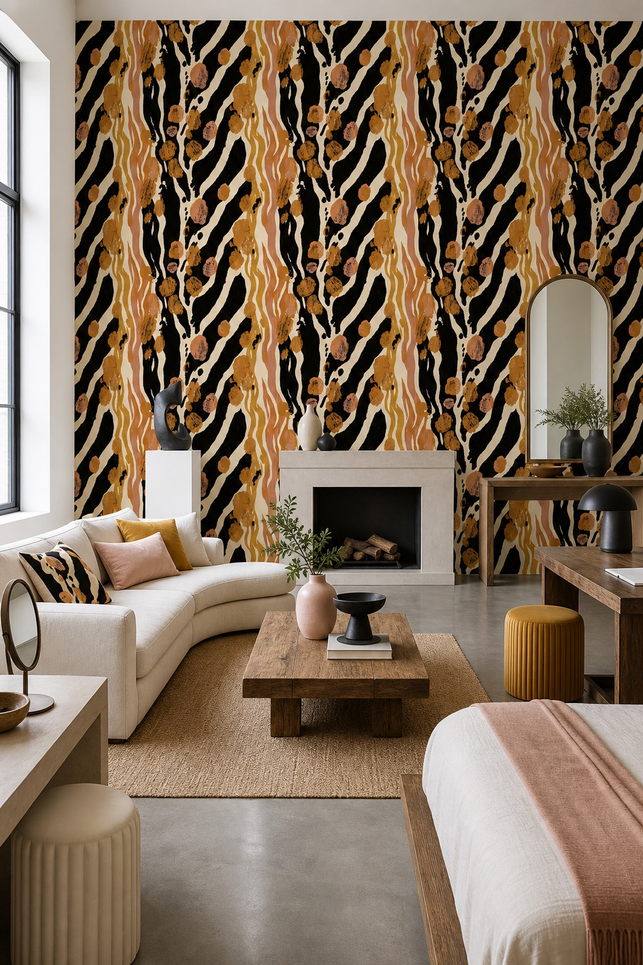Animal Print Wallpaper Zebra Stripes Removable Abstract Wall Double Roll