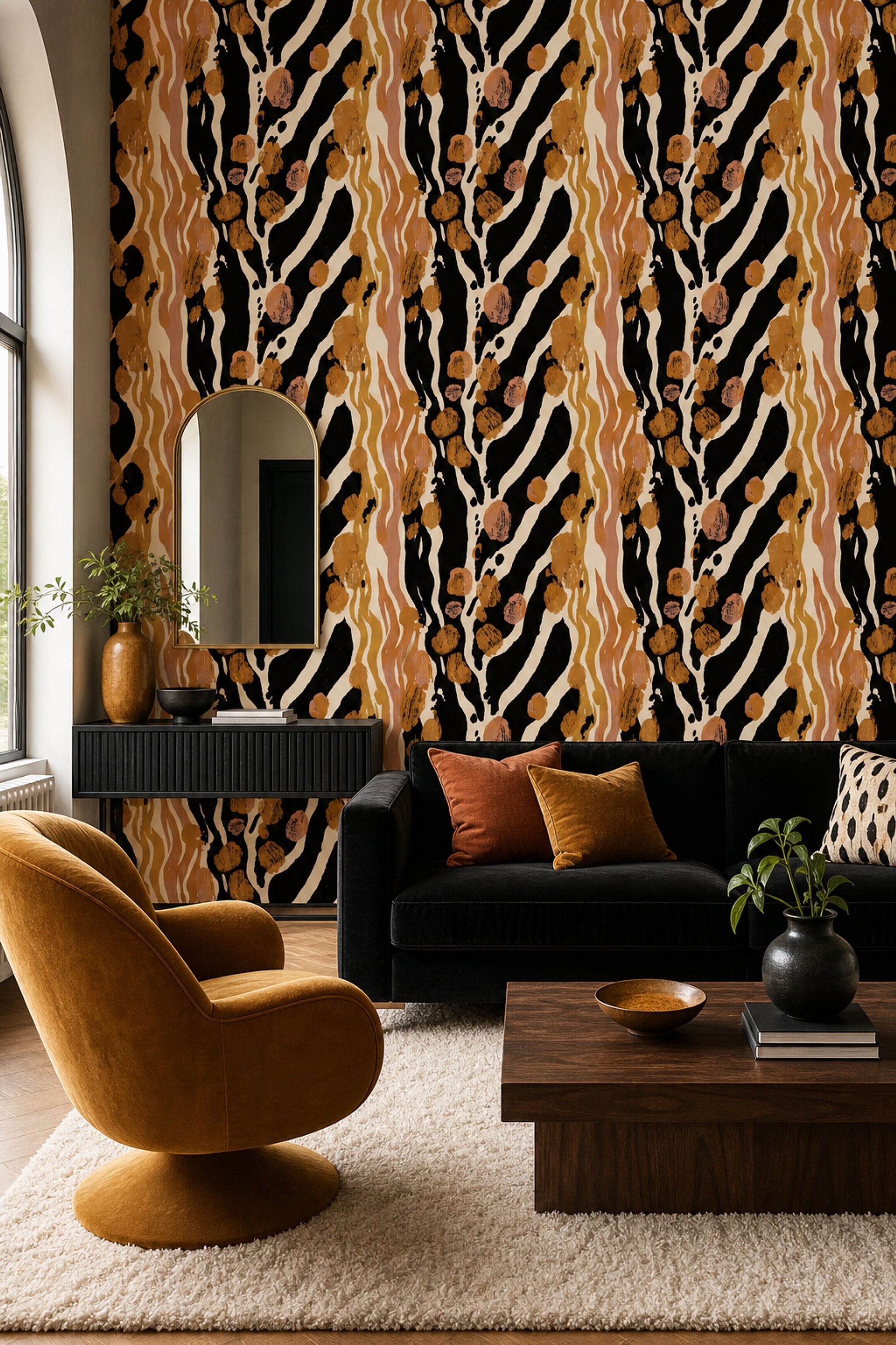 Animal Print Wallpaper Zebra Stripes Removable Abstract Wall Double Roll