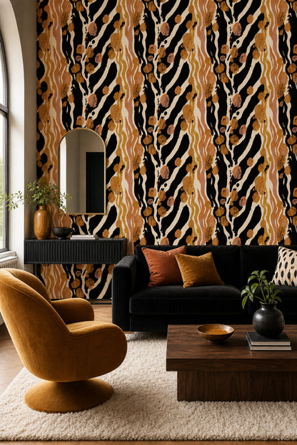Animal Print Wallpaper Zebra Stripes Removable Abstract Wall Double Roll