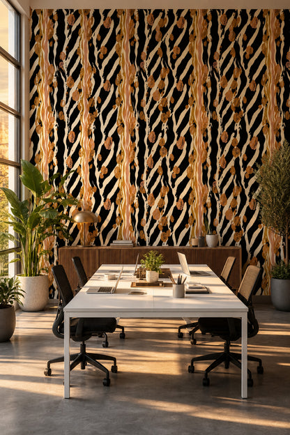 Animal Print Wallpaper Zebra Stripes Removable Abstract Wall Double Roll