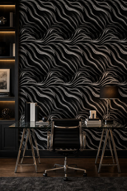 Zebra Wallpaper Animal Print Removable Black And White Wall Double Roll