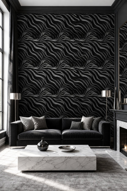 Zebra Wallpaper Animal Print Removable Black And White Wall Double Roll