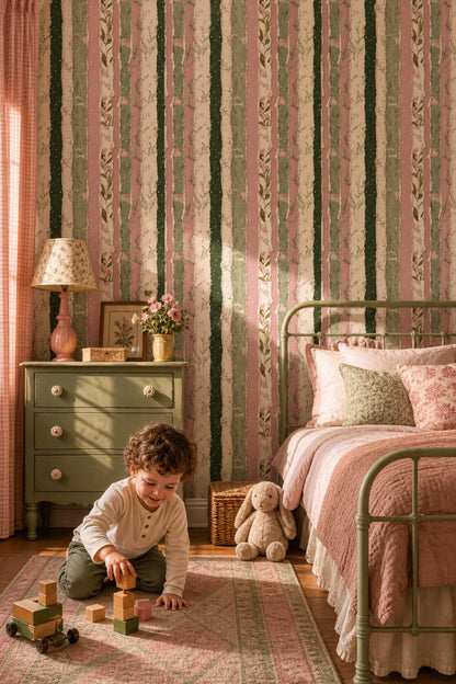 Paper Texture Wallpaper Watercolor Floral Removable Collage Wall Double Roll