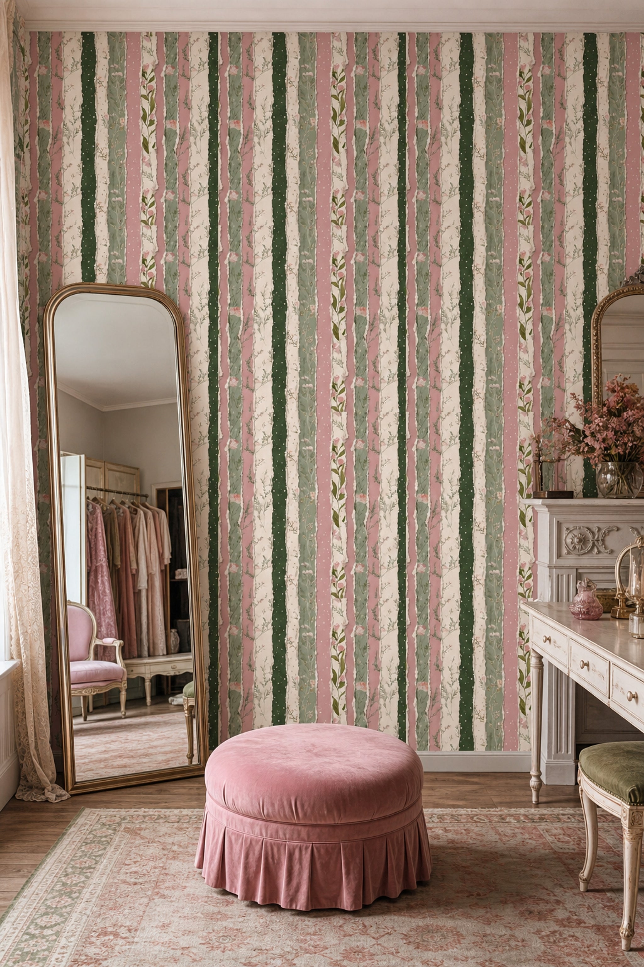 Paper Texture Wallpaper Watercolor Floral Removable Collage Wall Double Roll