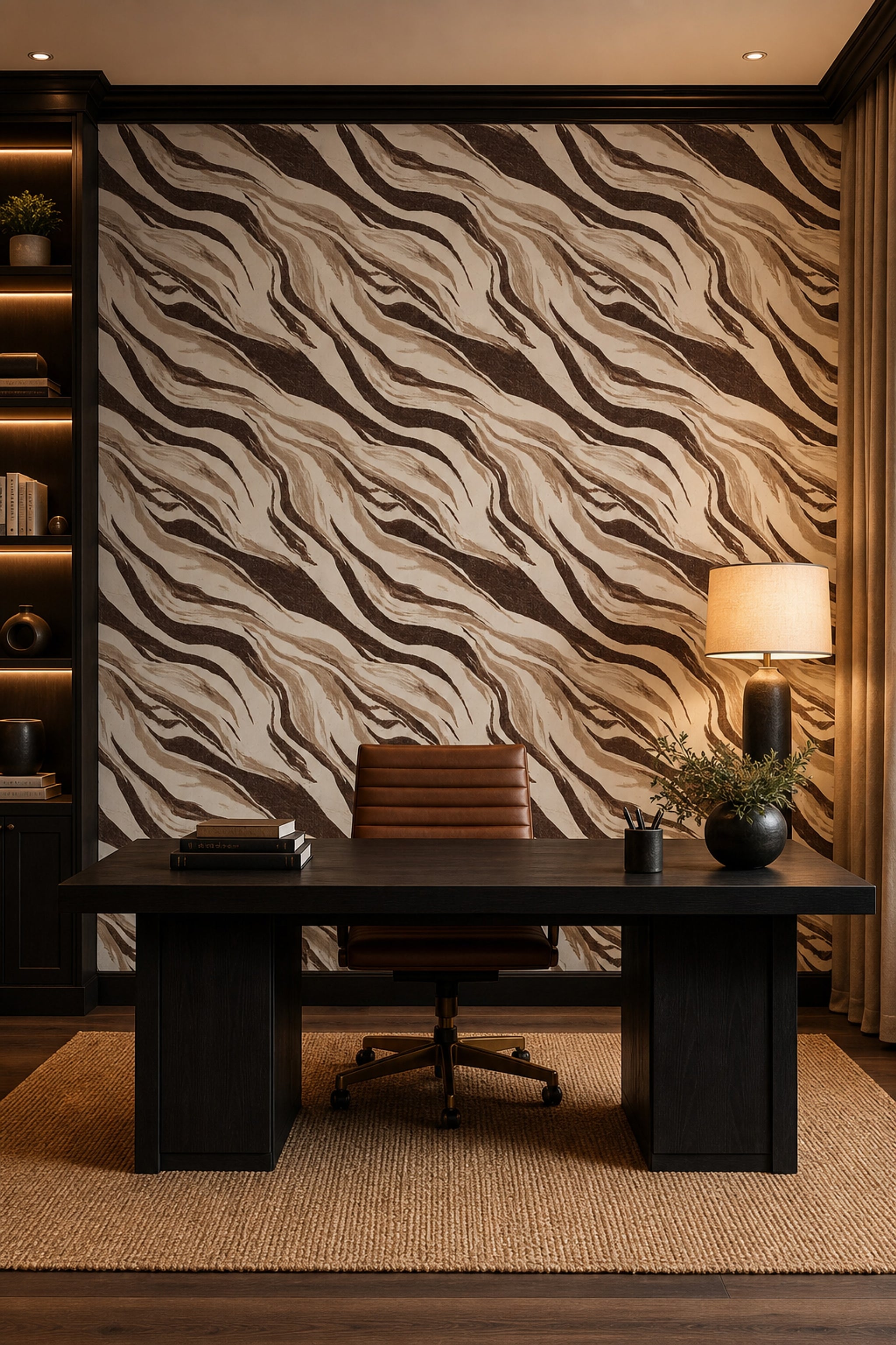 Animal Print Wallpaper Zebra Stripes Removable Textured Linen Wall Double Roll