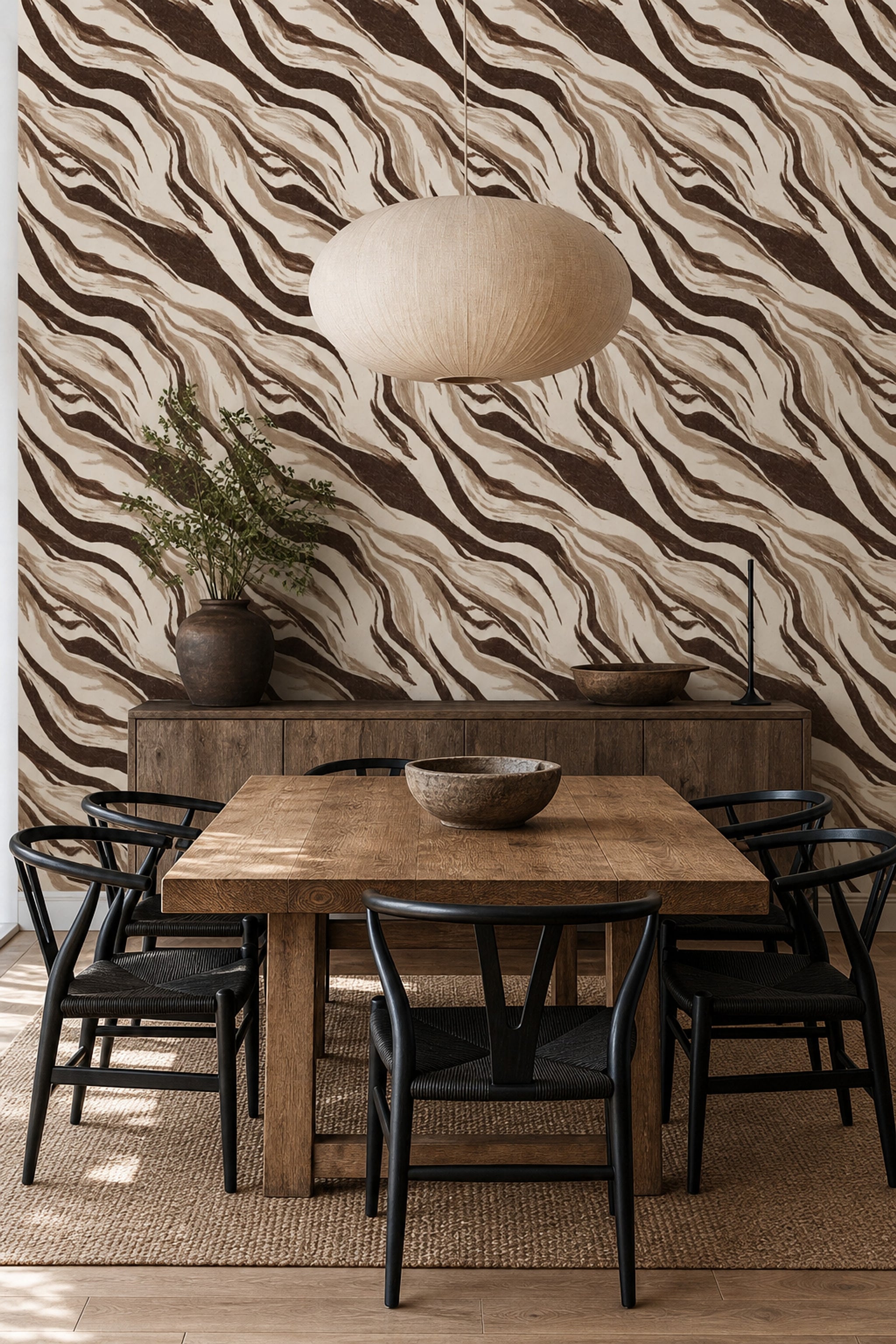 Animal Print Wallpaper Zebra Stripes Removable Textured Linen Wall Double Roll