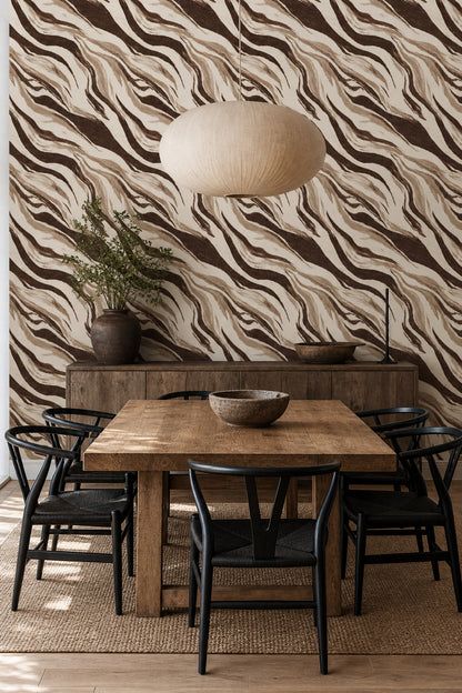 Animal Print Wallpaper Zebra Stripes Removable Textured Linen Wall Double Roll
