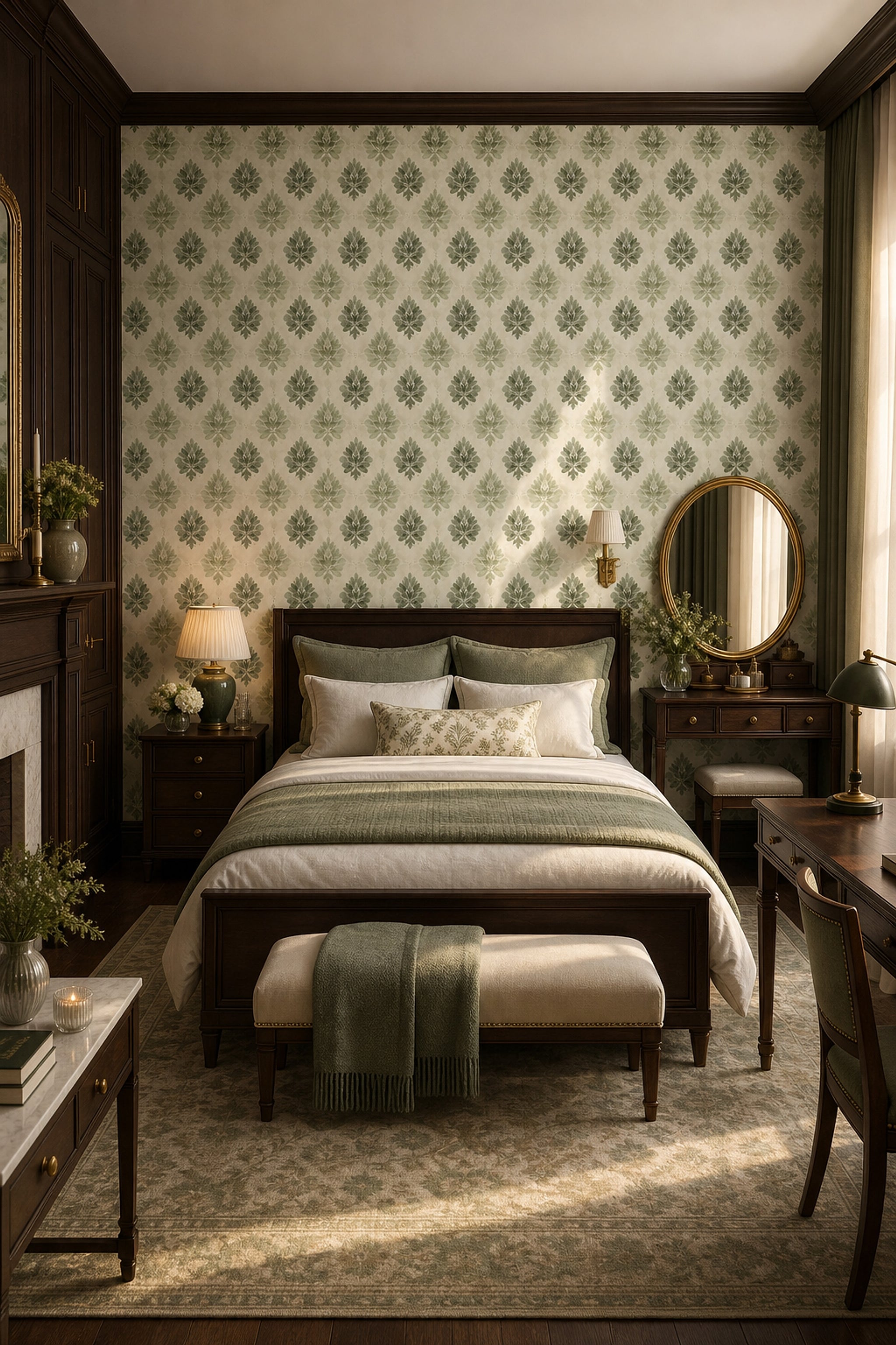 Paper Texture Wallpaper Watercolor Botanical Removable Wall Decor