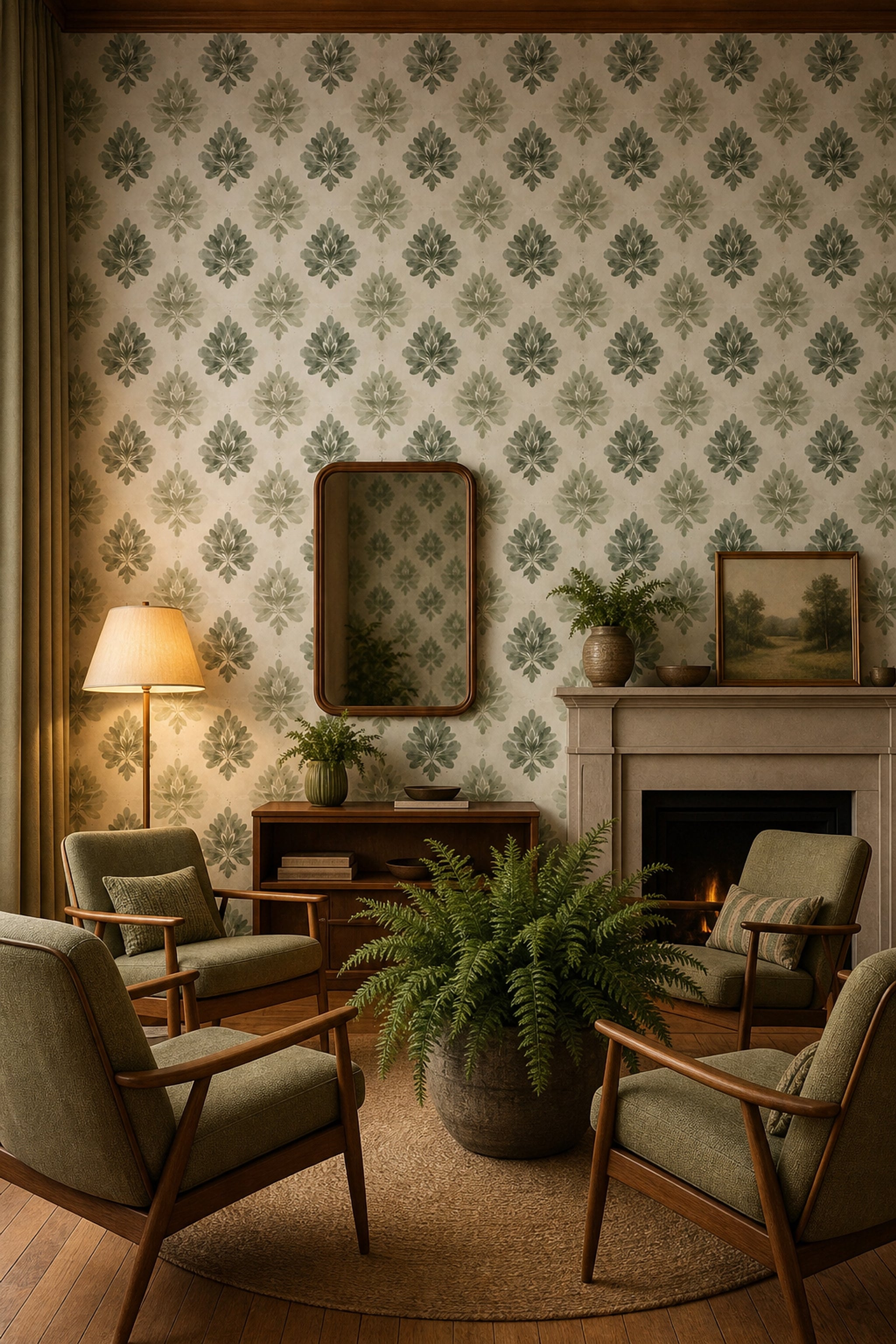 Paper Texture Wallpaper Watercolor Botanical Removable Wall Decor