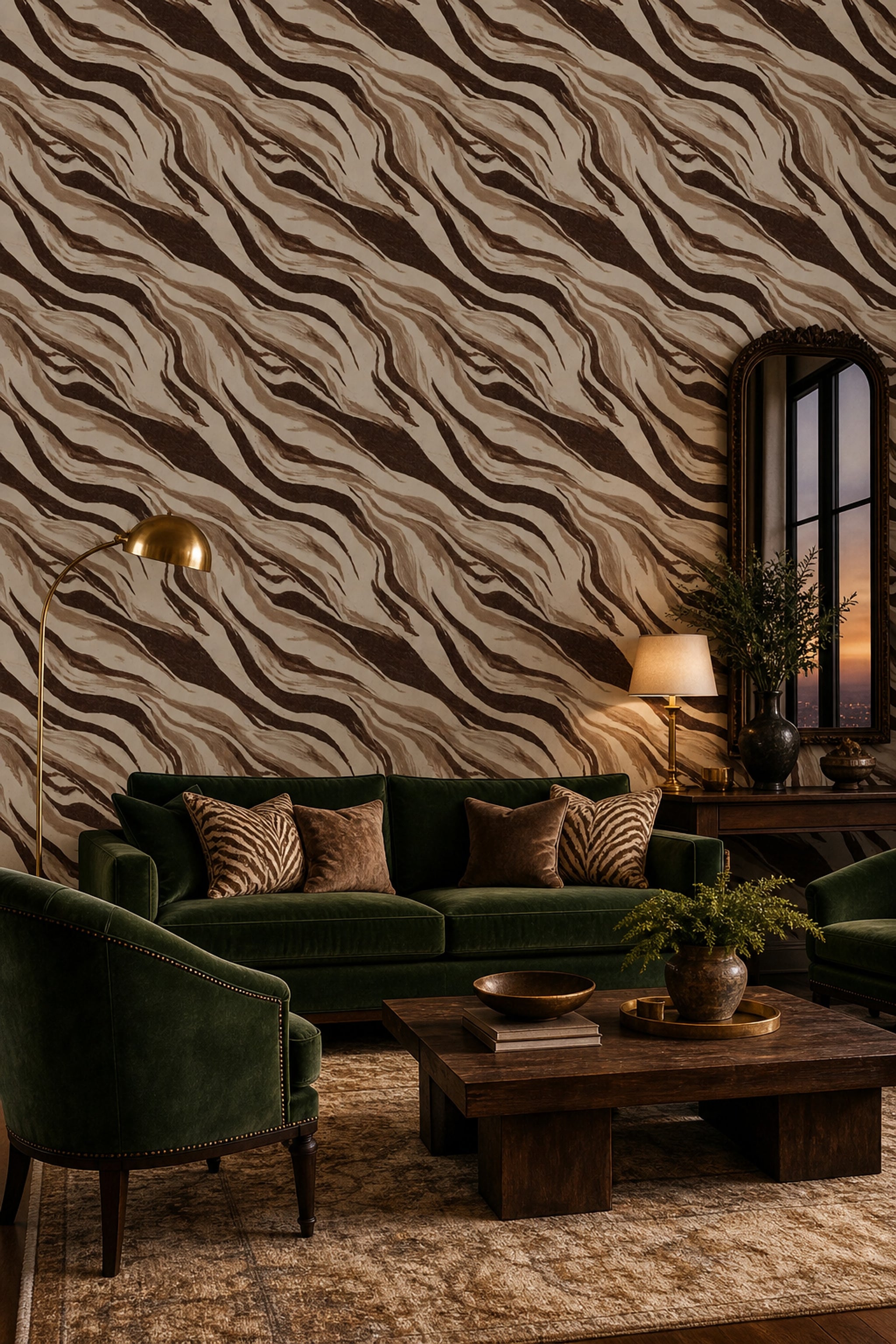 Animal Print Wallpaper Zebra Stripes Removable Textured Linen Wall Double Roll