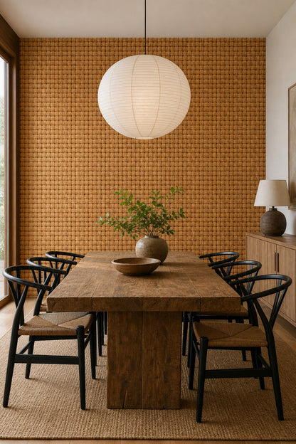 Woven Texture Wallpaper Basket Weave Removable Rattan Wall Double Roll
