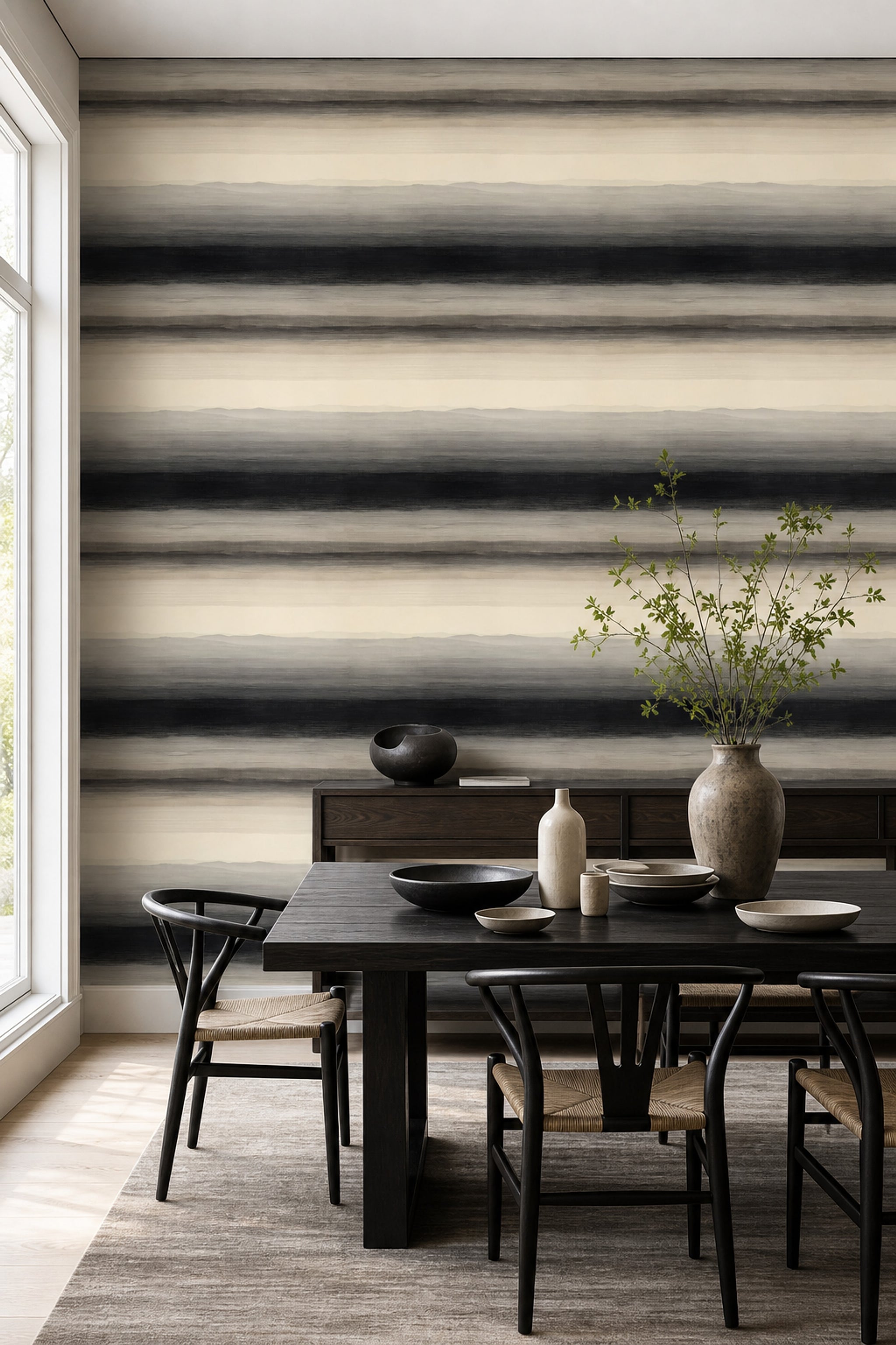 Minimalist Landscape Wallpaper Abstract Horizon Soft Gradient Decorative Mural