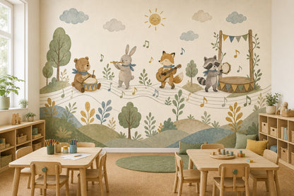 Watercolor Texture Wallpaper Pastel Removable Kids Wall Decor