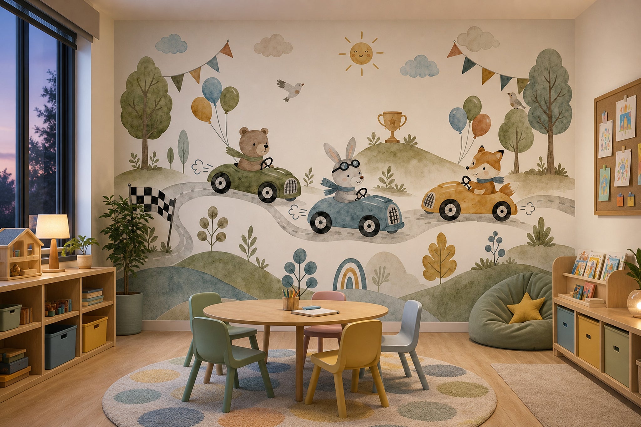 Watercolor Texture Wallpaper Pastel Removable Kids Wall Decor