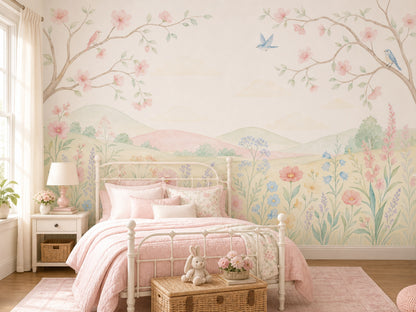 Watercolor Texture Wallpaper Muted Green Watercolor Texture Wall Mural