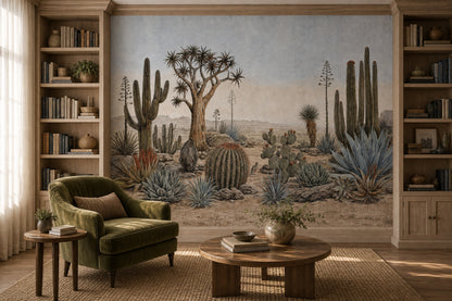 Desert Landscape Wallpaper Cactus Southwestern Wall Mural