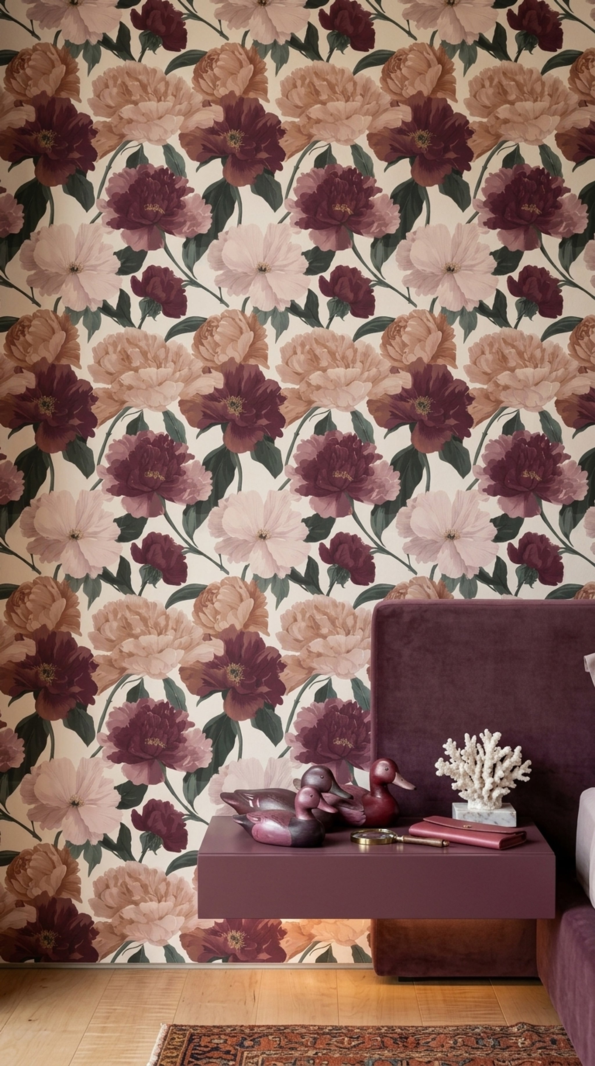 White Background Wallpaper Cream Ivory Removable Wall Decor