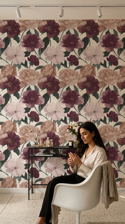 White Background Wallpaper Cream Ivory Removable Wall Decor