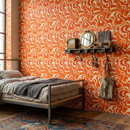 Mid Century Modern Wallpaper Retro Removable Abstract Wall Double Roll