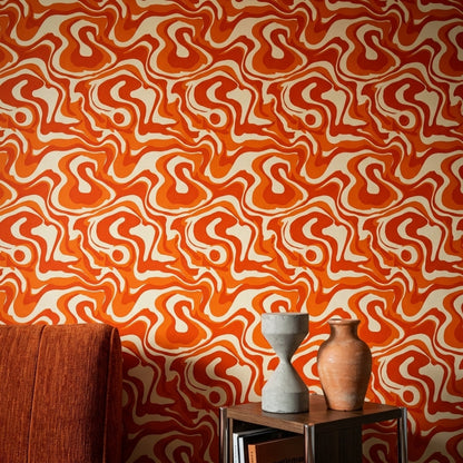 Mid Century Modern Wallpaper Retro Removable Abstract Wall Double Roll