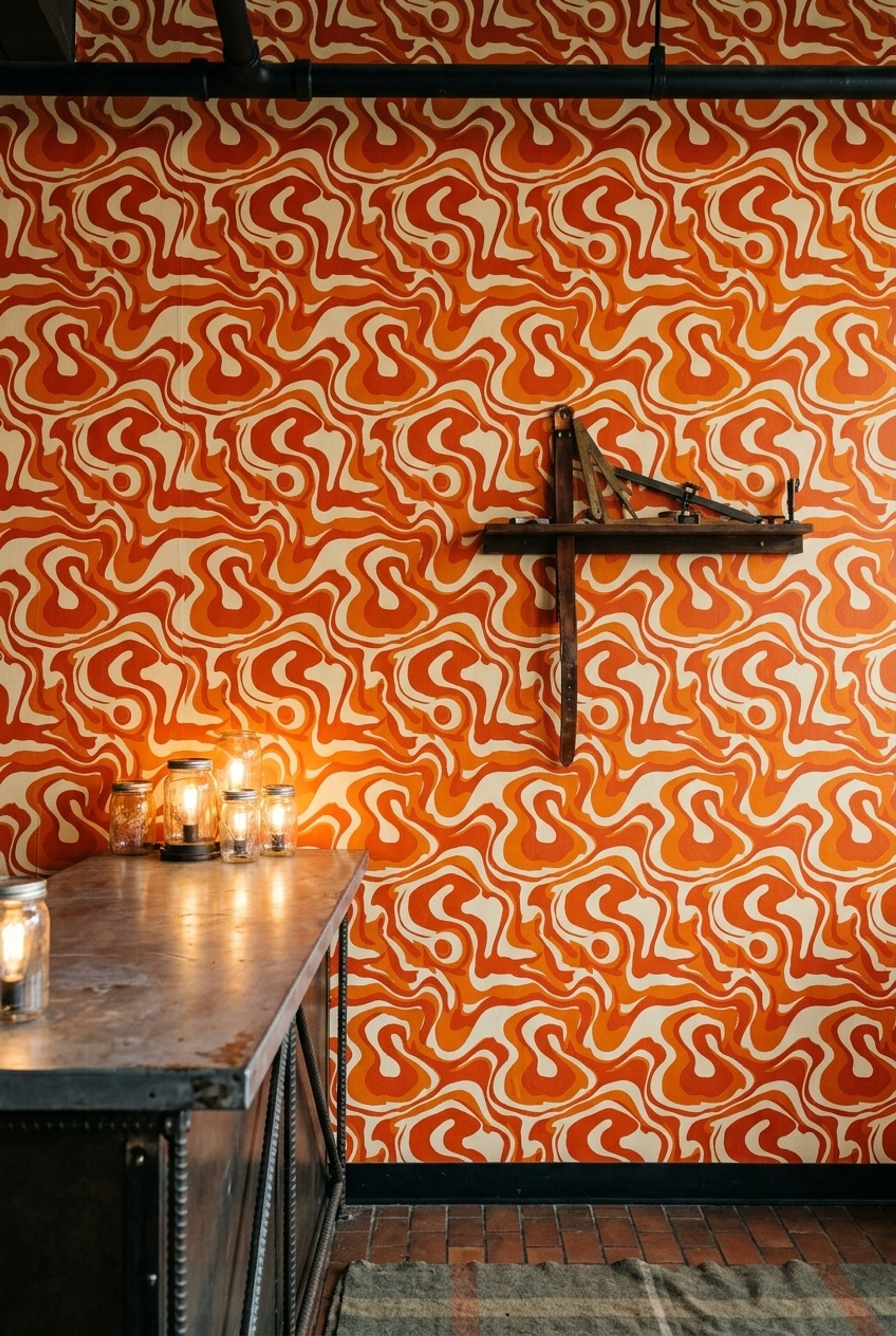 Mid Century Modern Wallpaper Retro Removable Abstract Wall Double Roll
