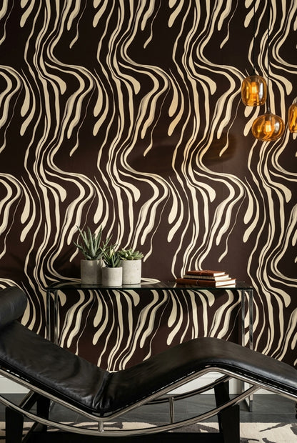 Zebra Stripe Wallpaper Animal Print Removable Safari Inspired Wall Double Roll