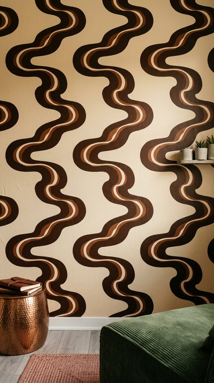 Mid Century Modern Wallpaper Retro Removable Wall Decor