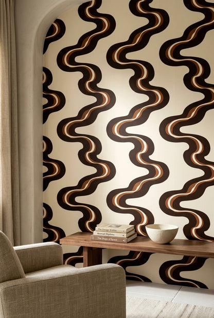 Mid Century Modern Wallpaper Retro Removable Wall Decor