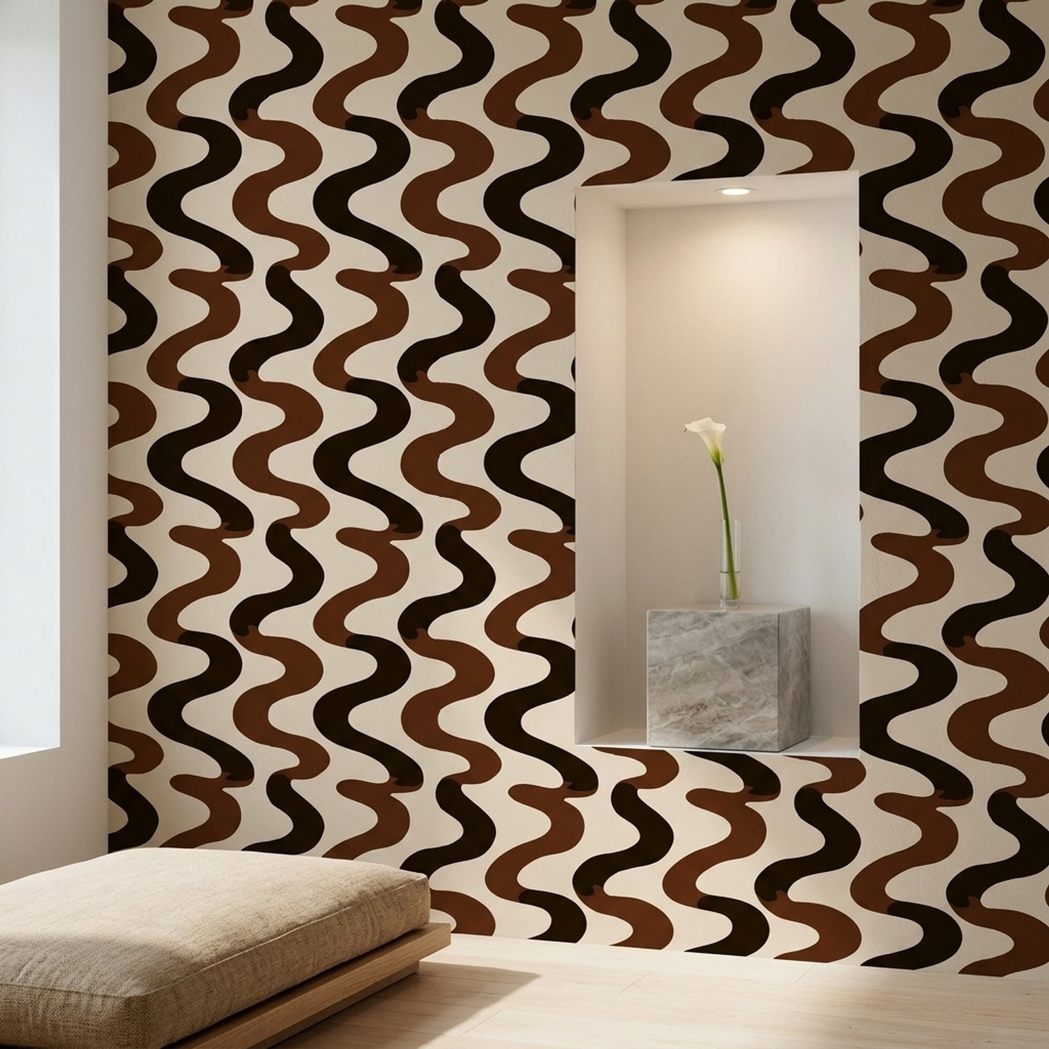 Mid Century Modern Wallpaper Retro Modern Decorative Mural