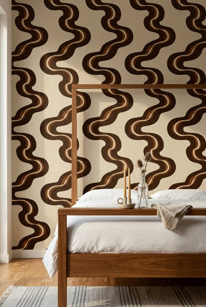 Mid Century Modern Wallpaper Retro Removable Wall Decor