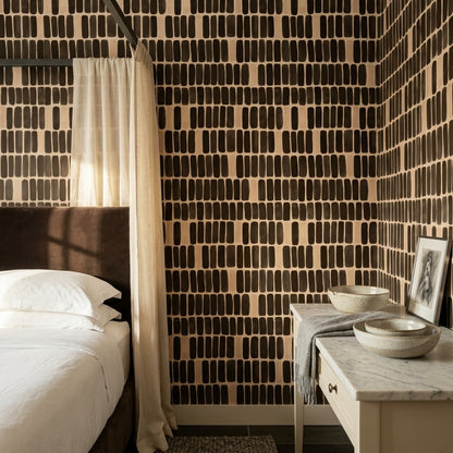 Hand Painted Brushstrokes Wallpaper Abstract Repeating Pattern Decorative Mural