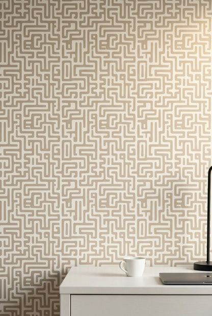 White Background Wallpaper Mid Century Modern Removable Wall Double Roll