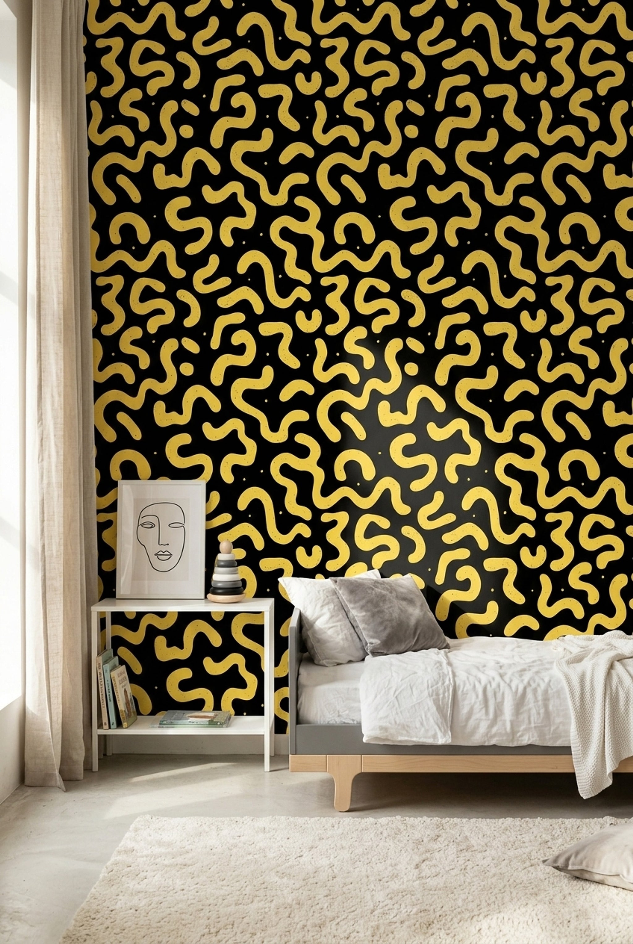 Solid Black Wallpaper Dark Background Removable Matte Black Wall Double Roll