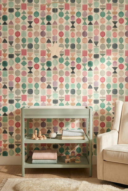 Mid Century Modern Wallpaper Totem Removable Mid Century Modern Wall Double Roll