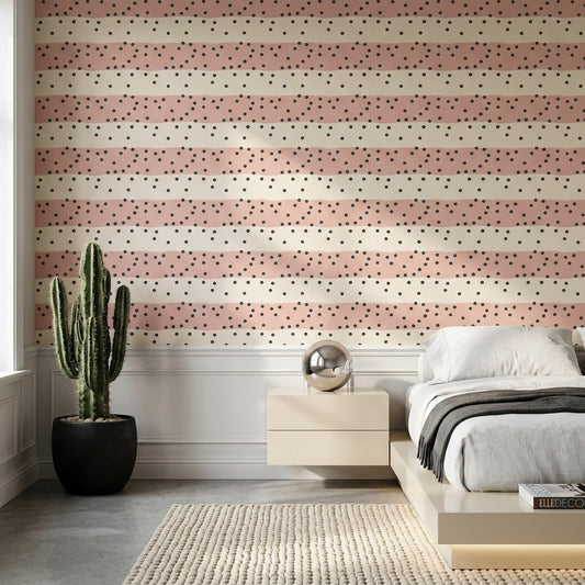 Polka Dot Wallpaper Abstract Removable Minimalist Wall Double Roll