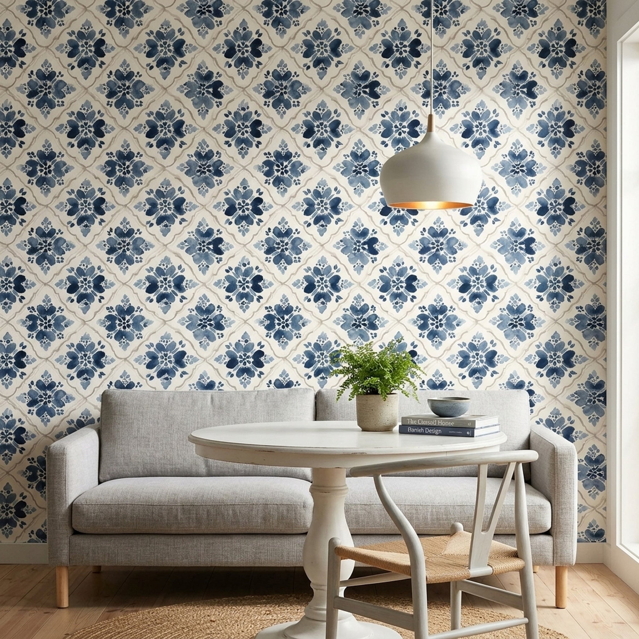Paper Texture Wallpaper Watercolor Removable Floral Wall Double Roll